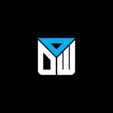 OOW harfli yaratıcı logo vektör grafik, OOOW basit ve modern logo. OW lüks alfabe tasarımı  