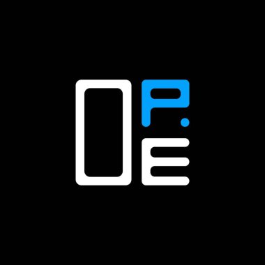 OPE harf logosu yaratıcı tasarım vektör grafik, OPE basit ve modern logo. OPE lüks alfabe tasarımı  