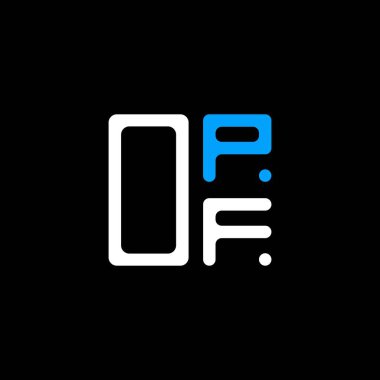 OPF harf logosu yaratıcı tasarım vektör grafik, OPF basit ve modern logo. OPF lüks alfabe tasarımı  