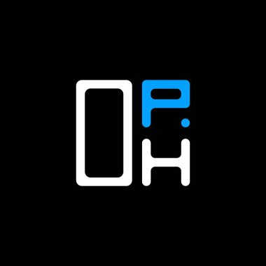 OPH harf logosu tasarımı vektör grafik, OPH basit ve modern logo. OPH lüks alfabe tasarımı  