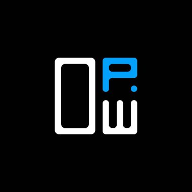 OPW harf logosu yaratıcı tasarımı vektör grafik, OPW basit ve modern logo. OPW lüks alfabe tasarımı  