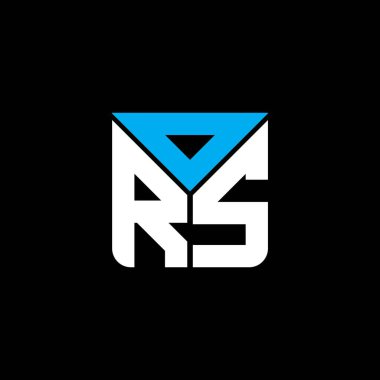 Ameliyathane harfi yaratıcı logosu vektör grafik, ORS basit ve modern logosu var. ORS lüks alfabe tasarımı  