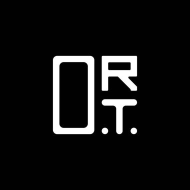 Ameliyathane harfi yaratıcı logosu vektör grafik, ORT basit ve modern logo ile tasarlandı. ORT lüks alfabe tasarımı  