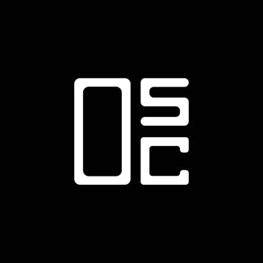 OSC harf logosu yaratıcı tasarım vektör grafik, OSC basit ve modern logo. OSC lüks alfabe tasarımı  
