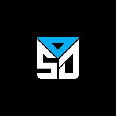 Vektör grafik, OSD basit ve modern logolu OSD harfi yaratıcı logosu. OSD lüks alfabe tasarımı  