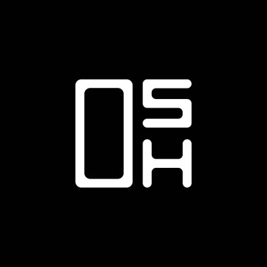 OSH harf logosu yaratıcı tasarım vektör grafik, OSH basit ve modern logo. OSH lüks alfabe tasarımı  