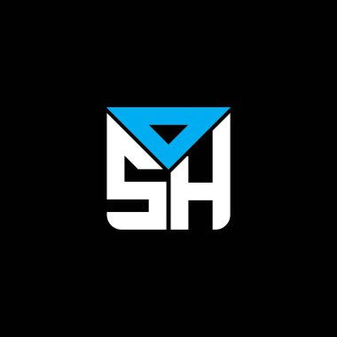 OSH harf logosu yaratıcı tasarım vektör grafik, OSH basit ve modern logo. OSH lüks alfabe tasarımı  