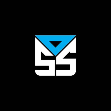 OSS harf logosu yaratıcı tasarım vektör grafik, OSS basit ve modern logo. OSS lüks alfabe tasarımı  