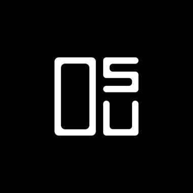 OSU harf logosu yaratıcı tasarımı vektör grafik, OSU basit ve modern logo. OSU lüks alfabe tasarımı  