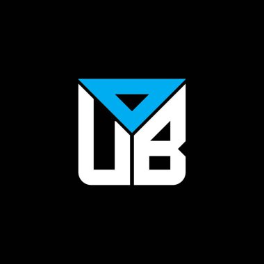 OUB harfi yaratıcı logo tasarımı vektör grafik, OUB basit ve modern logo. OUB lüks alfabe tasarımı  