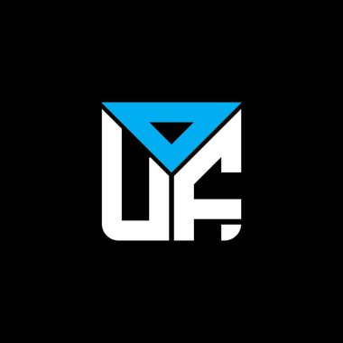 OUF harfli yaratıcı logo, vektör grafik, OUF basit ve modern logo. OUF lüks alfabe tasarımı  