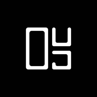 OUJ harf logosu yaratıcı tasarımı vektör grafik, OUJ basit ve modern logo. OUJ lüks alfabe tasarımı  