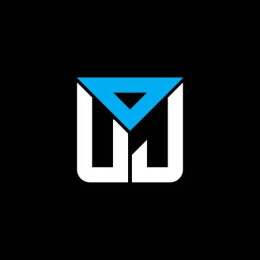 OUJ harf logosu yaratıcı tasarımı vektör grafik, OUJ basit ve modern logo. OUJ lüks alfabe tasarımı  