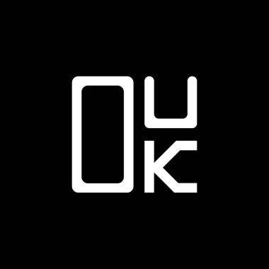OUK harf logosu tasarımı vektör grafik, OUK basit ve modern logo. OUK lüks alfabe tasarımı  