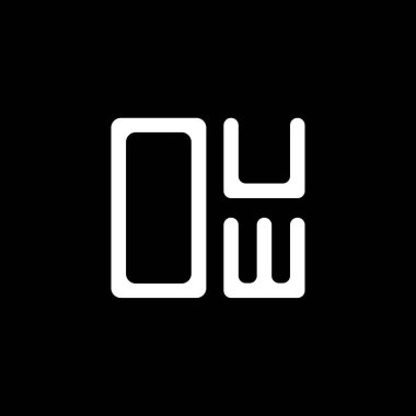 OUW harfli yaratıcı logo, vektör grafik, OUW basit ve modern logo. Lüks alfabe tasarımı  