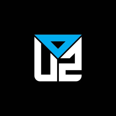 OUZ harfi yaratıcı logo tasarımı vektör grafik, OUZ basit ve modern logo. OUZ lüks alfabe tasarımı  