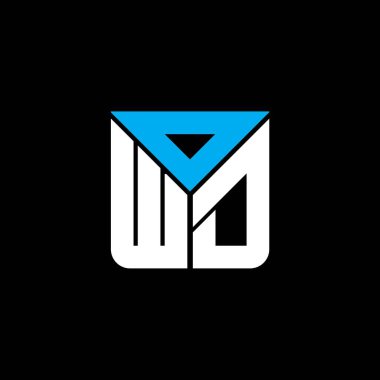 OWD harf logosu yaratıcı tasarım vektör grafik, OWD basit ve modern logo. OWD lüks alfabe tasarımı  