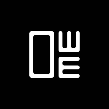 OWE harfi yaratıcı logo tasarımı vektör grafik, OWE basit ve modern logo. Lüks alfabe tasarımı.  