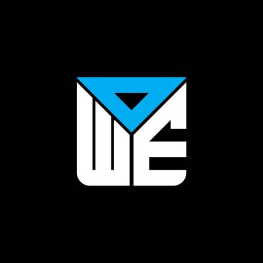 OWE harfi yaratıcı logo tasarımı vektör grafik, OWE basit ve modern logo. Lüks alfabe tasarımı.  