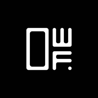 OWF harf logosu yaratıcı tasarımı vektör grafik, OWF basit ve modern logo. OWF lüks alfabe tasarımı  