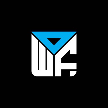 OWF harf logosu yaratıcı tasarımı vektör grafik, OWF basit ve modern logo. OWF lüks alfabe tasarımı  