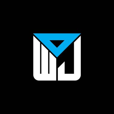 OWJ harf logosu yaratıcı tasarımı vektör grafik, OWJ basit ve modern logo. OWJ lüks alfabe tasarımı  