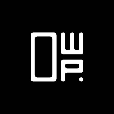 OWP harf logosu yaratıcı tasarımı vektör grafik, OWP basit ve modern logo. OWP lüks alfabe tasarımı  