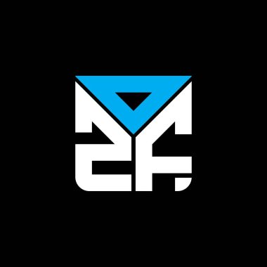 OZF harf logosu yaratıcı tasarım vektör grafik, OZF basit ve modern logo. OZF lüks alfabe tasarımı  