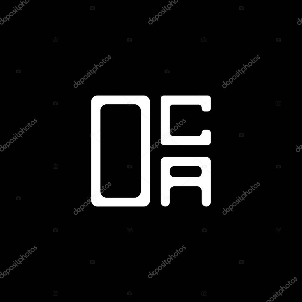 OCA letter logo creative design with vector graphic, OCA simple and modern logo. OCA luxurious alphabet design