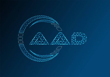 AAD düşük poli harfli logo vektör tasarımı. AAD düşük poli logo tasarımı. 