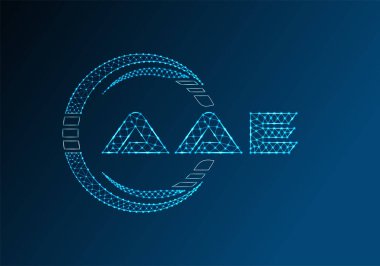 AAE düşük poli harfli logo vektör tasarımı. AAE düşük poli logo tasarımı. 