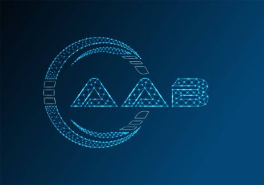 AAB düşük poli harfli logo vektör tasarımı. AAB düşük poli logo tasarımı. 