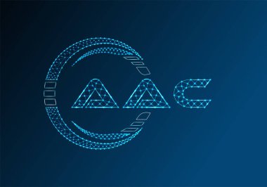 AAC düşük poli harfli logo vektör tasarımı. AAC düşük poli logo tasarımı. 