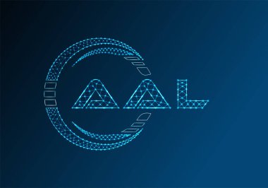 AAL düşük poli harfli logo vektör tasarımı. AAL düşük poli logo tasarımı. 