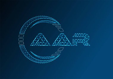AAR düşük poli harfli logo vektör tasarımı. AAR düşük poli logo tasarımı. 