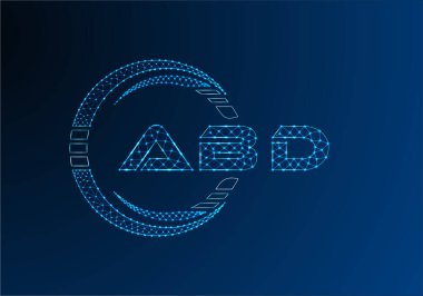 ABD düşük poli harfli logo vektör tasarımı. ABD düşük poli logo tasarımı. 