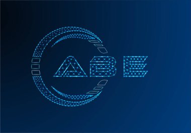 ABE düşük poli harfli logo vektör tasarımı. ABE düşük poli logo tasarımı. 