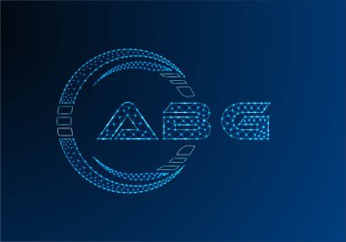 ABG düşük poli harfli logo vektör tasarımı. ABG düşük poli logo tasarımı. 