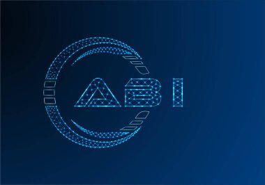 ABI düşük poli harfli logo vektör tasarımı. ABI düşük poli logo tasarımı. 