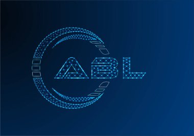 ABL düşük poli harfli logo vektör tasarımı. ABL düşük poli logo tasarımı. 