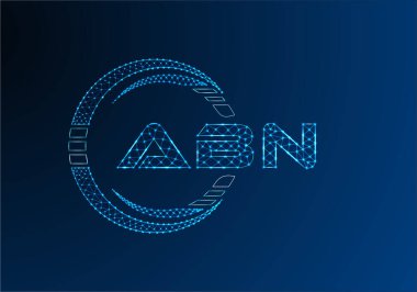 ABN düşük poli harfli logo vektör tasarımı. ABN düşük poli logo tasarımı. 