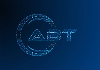 ABT düşük poli harfli logo vektör tasarımı. ABT düşük poli logo tasarımı. 