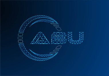ABU düşük poli harfli logo vektör tasarımı. ABU düşük poli logo tasarımı. 