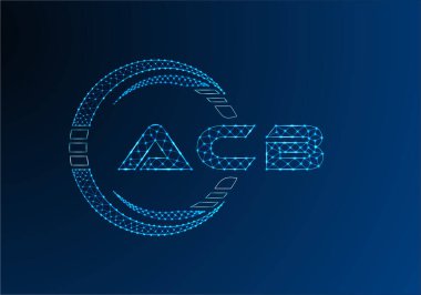ACB düşük poli harfli logo vektör tasarımı. ACB düşük poli logo tasarımı. 