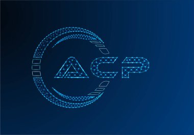 ACP düşük poli harfli logo vektör tasarımı. ACP düşük poli logo tasarımı. 