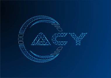 ACY düşük poli harfli logo vektör tasarımı. ACY düşük poli logo tasarımı. 