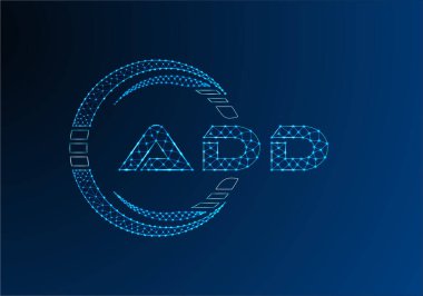 Hiperaktivite düşük poli harfli logo vektör tasarımı. ADD düşük poli logo tasarımı. 