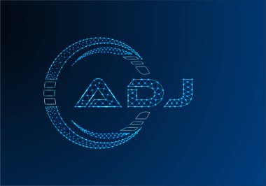 ADJ düşük poli harfli logo vektör tasarımı. ADJ düşük poli logo tasarımı. 