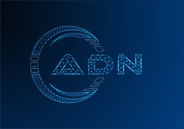 ADN düşük poli harfli logo vektör tasarımı. ADN düşük poli logo tasarımı. 