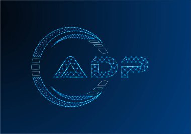 ADP düşük poli harfli logo vektör tasarımı. ADP düşük poli logo tasarımı. 